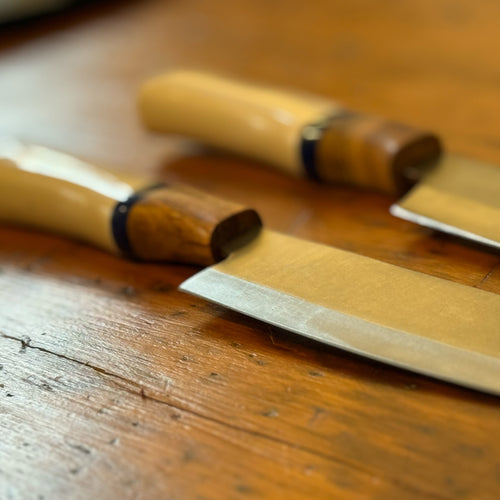 2 Piece White D2 Chef Set with Sheaths