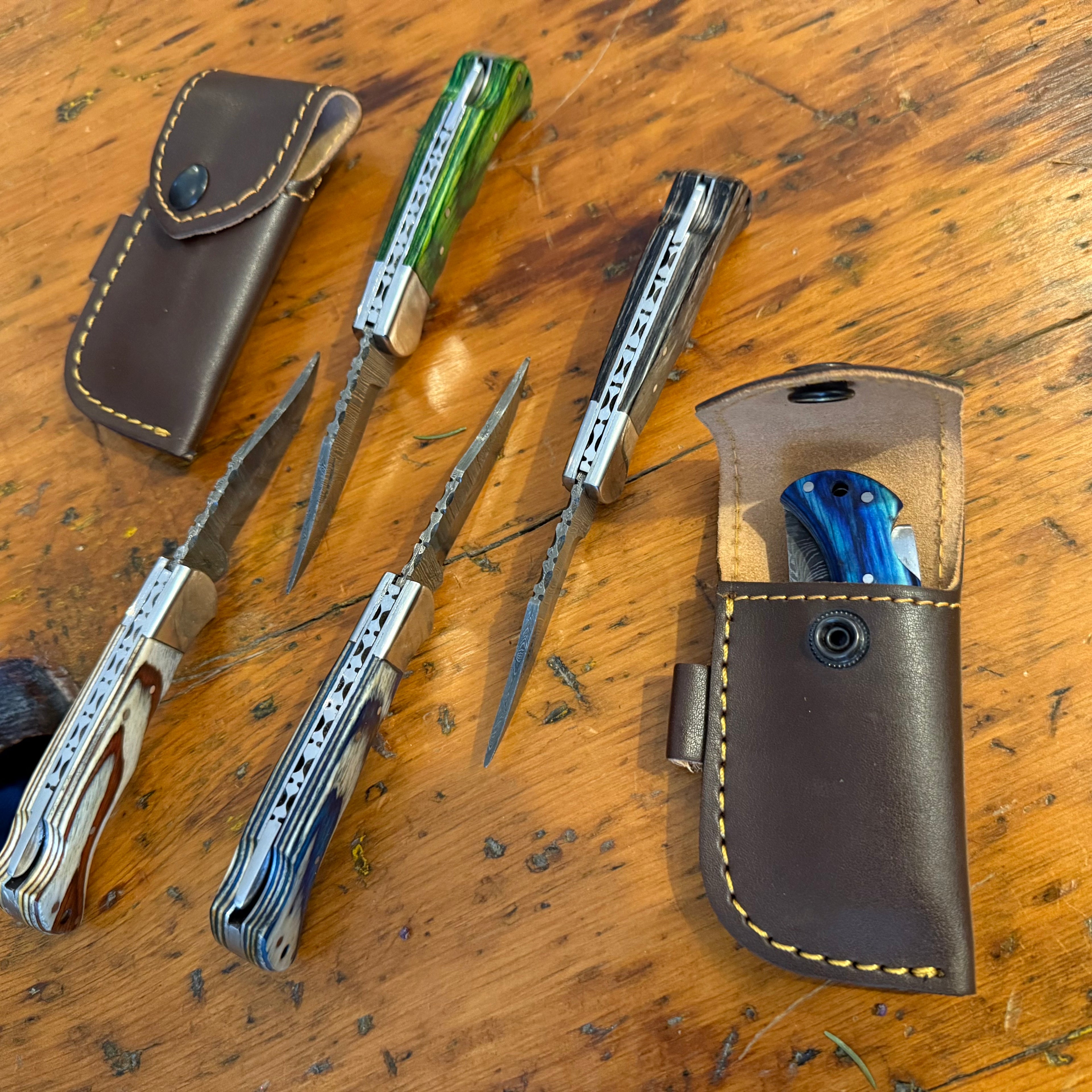 Damascus Folding Knives