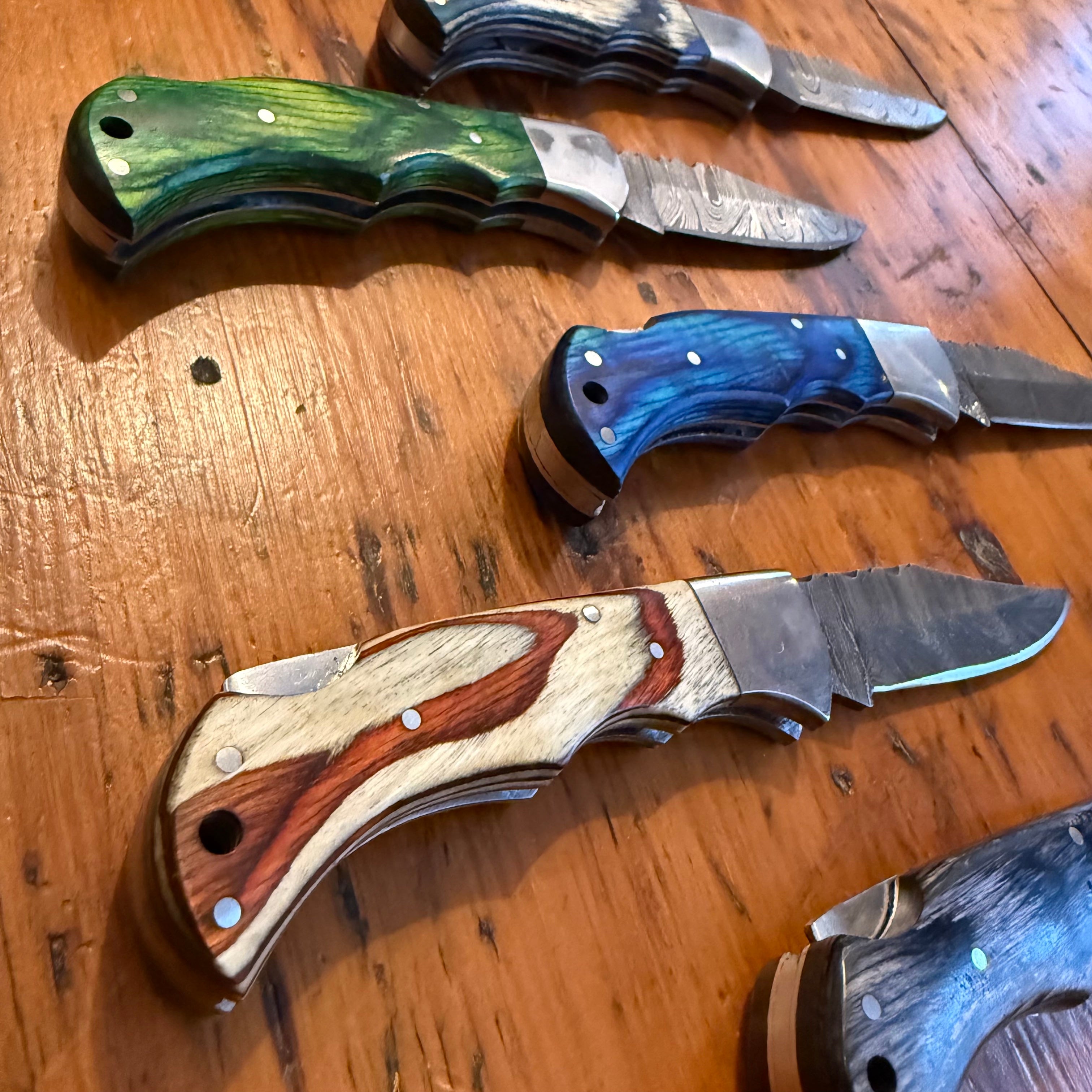 Damascus Folding Knives