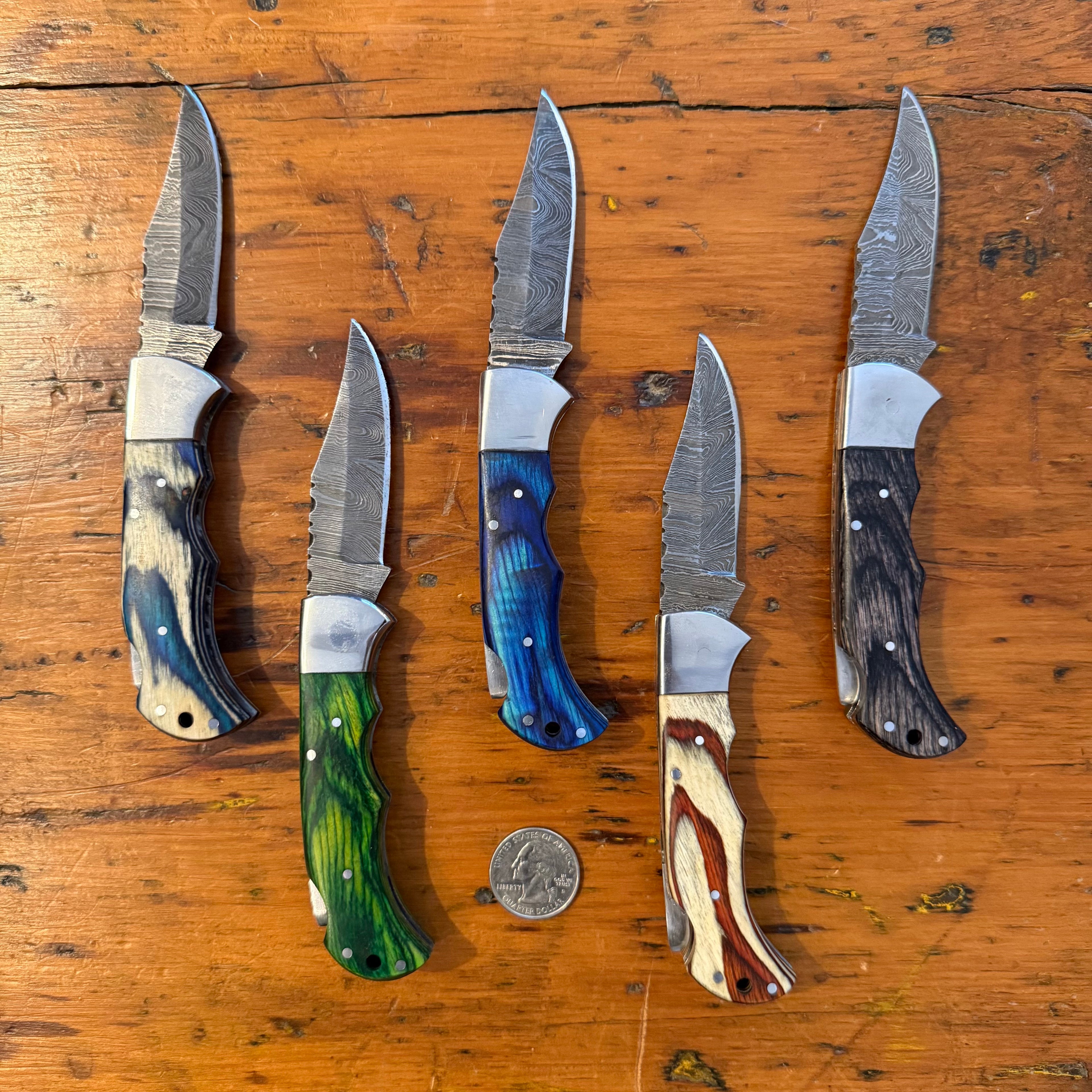 Damascus Folding Knives